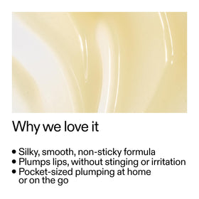 The INKEY List balm texture close-up showing smooth sheen and hydrating finish