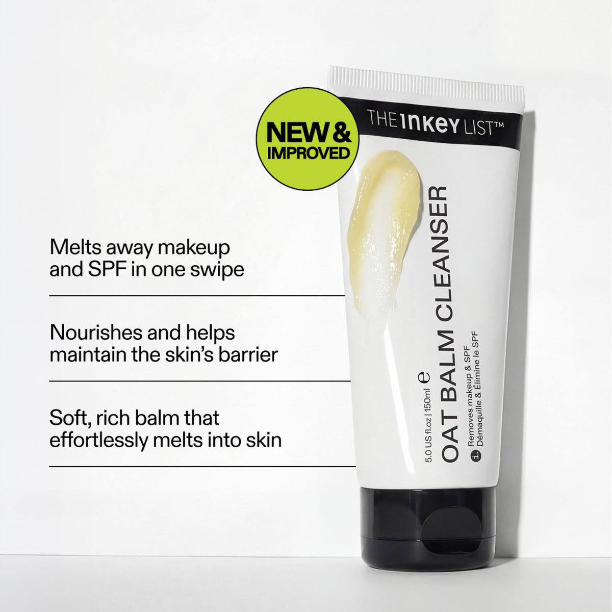 The INKEY List tube dispensing balm demonstrating clean, hygienic squeeze for travel