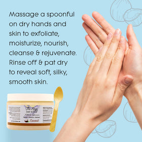 The Keys Salt Scrub coarse salt texture close-up for effective exfoliation