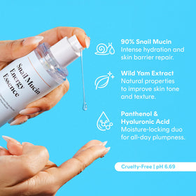 The Klog essence being poured onto fingers, demonstrating easy layering benefit