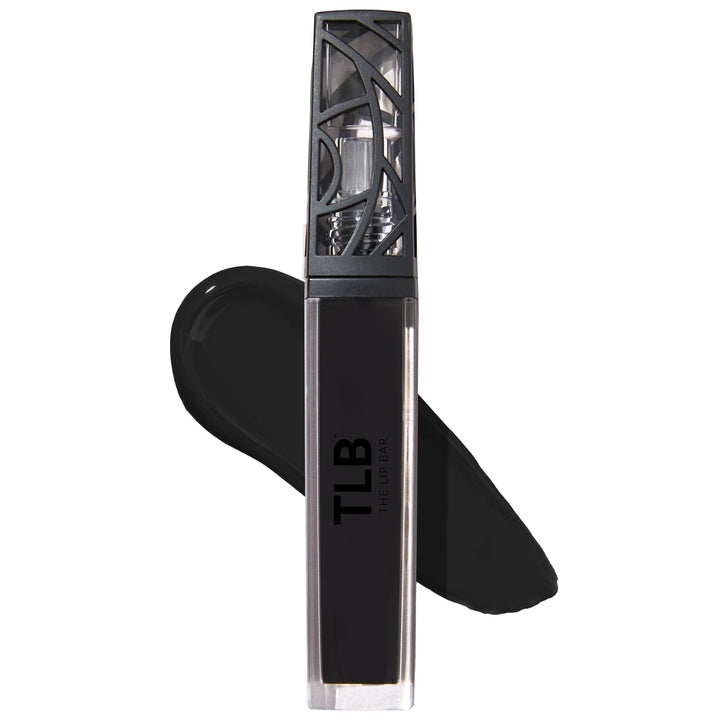The Lip Bar front packaging showing bold black shade and branding