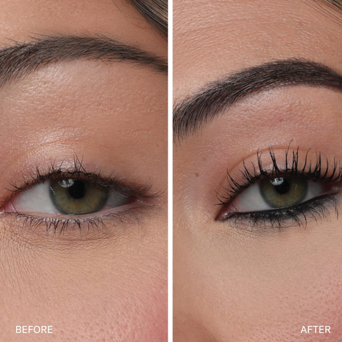 The Lip Bar mascara on upper lashes lifting and separating for visible length