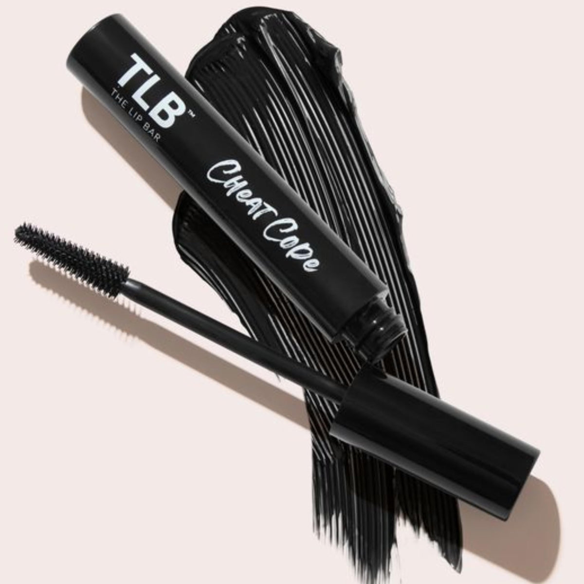 The Lip Bar mascara swatch texture demonstrating ultra-black pigment and smooth finish