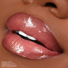 The Lip Bar Commando lifestyle model wearing shade to show real-skin effect