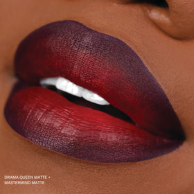 The Lip Bar in an evening setting showing bold, confident makeup look