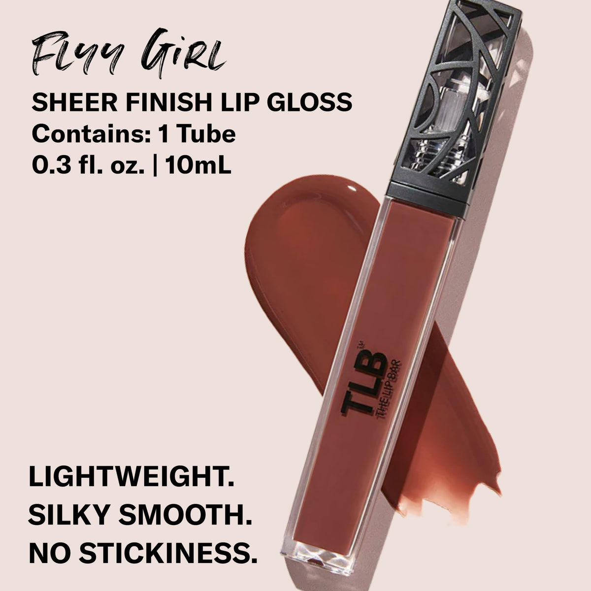 The Lip Bar Flyy Girl doe-foot applicator displaying smooth glide benefit