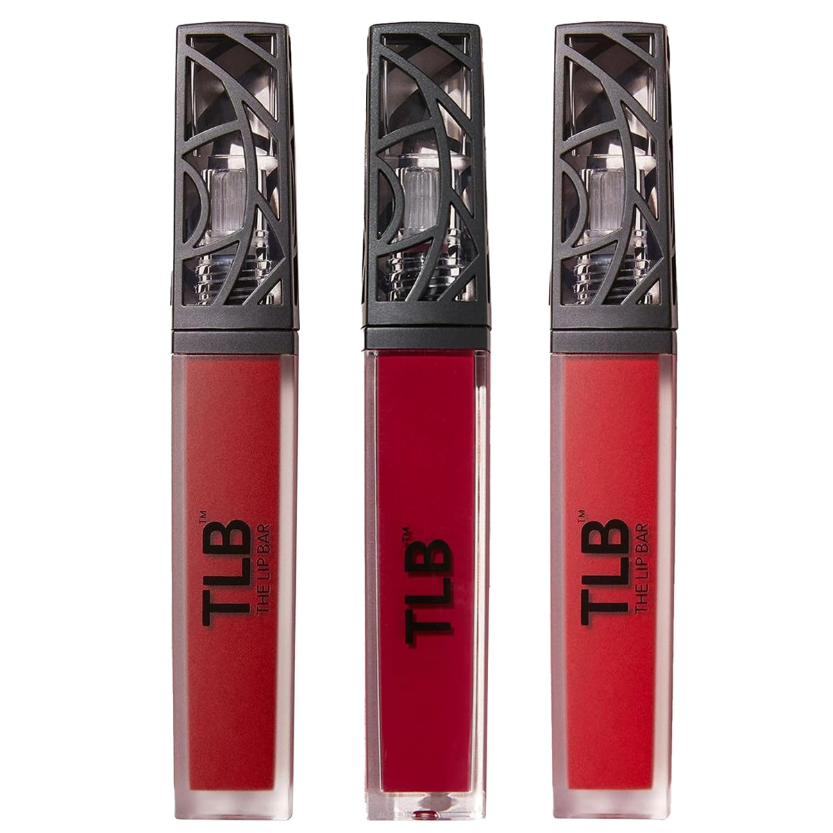 The Lip Bar front packaging trio showing three tubes and labels, bold everyday wear
