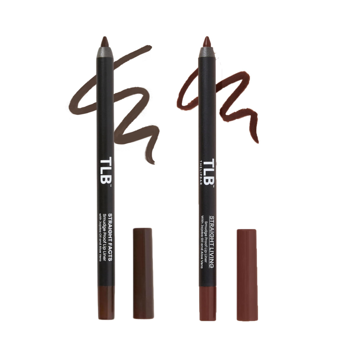 The Lip Bar front packaging showing two lip liners, clear color choice and brand appeal