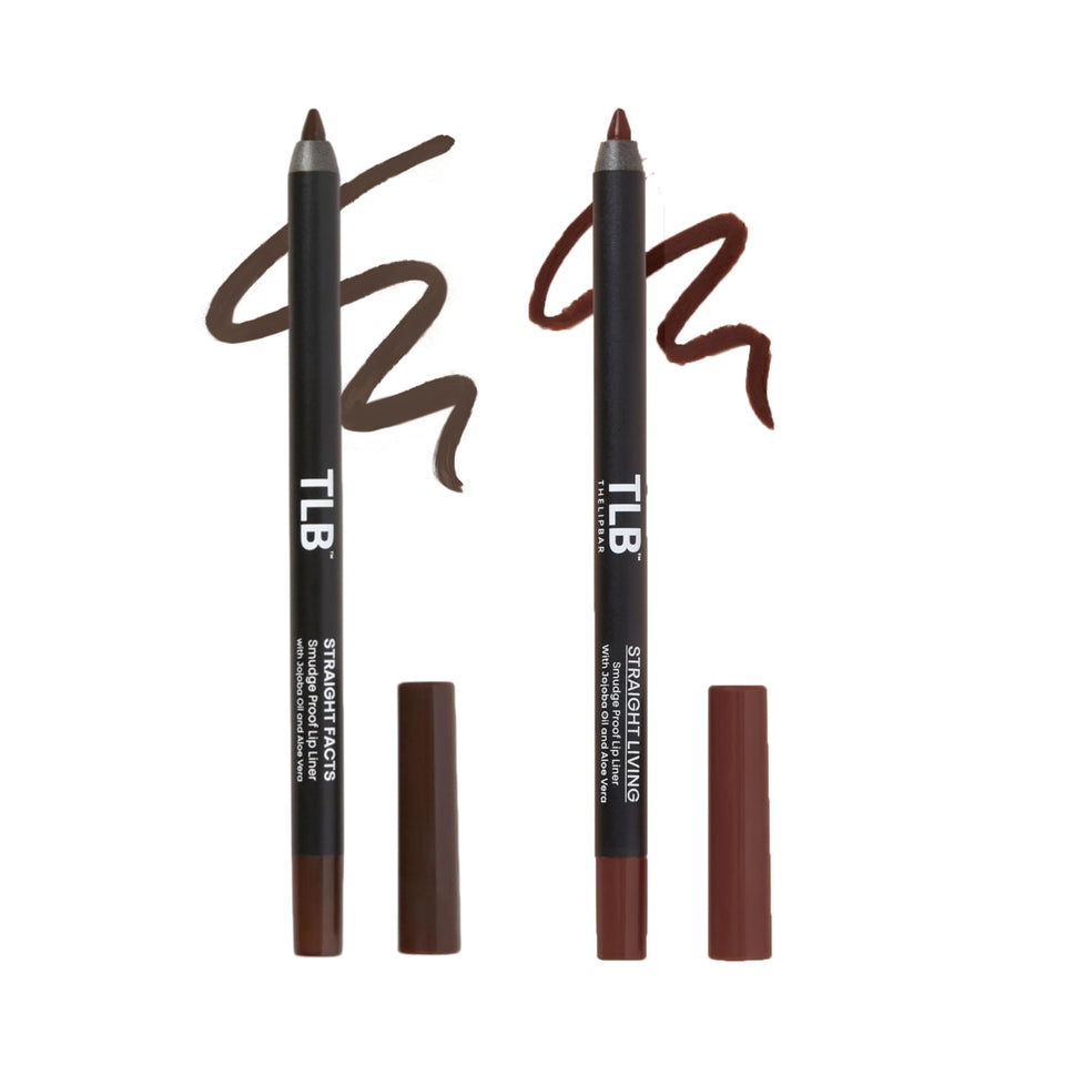 The Lip Bar front packaging showing two lip liners, clear color choice and brand appeal