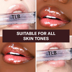 The Lip Bar gloss texture swipe highlighting silky finish and hydrating oils