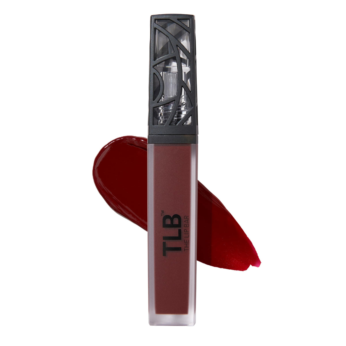 The Lip Bar front packaging showing deep red shade and product name for bold color
