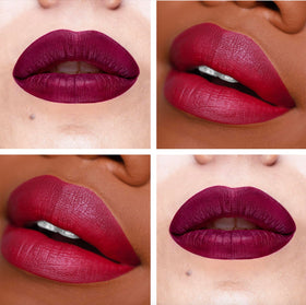 The Lip Bar Muse deep berry tube closed showing compact travel-friendly benefit