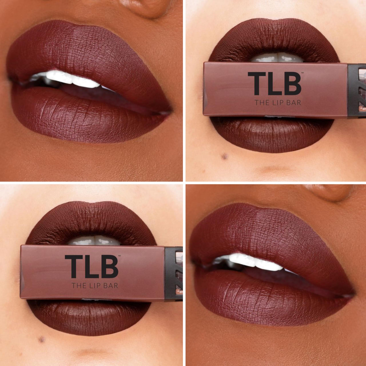 The Lip Bar close-up of Naturalista and Low Key tubes highlighting sleek design and ingredients