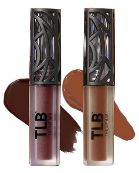 The Lip Bar duo front packaging showing two mini tubes and shade labels for convenience