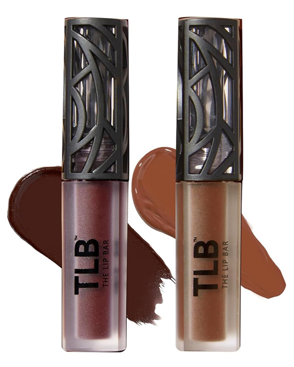 The Lip Bar duo front packaging showing two mini tubes and shade labels for convenience