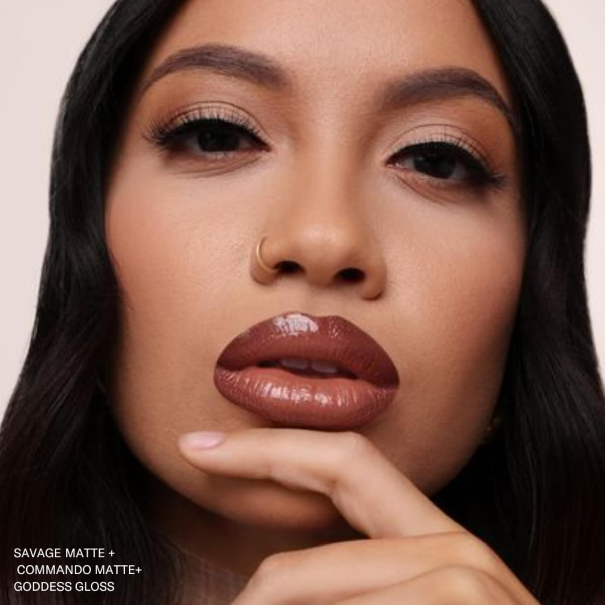 The Lip Bar Savage in lifestyle evening look showing wearable long-lasting color