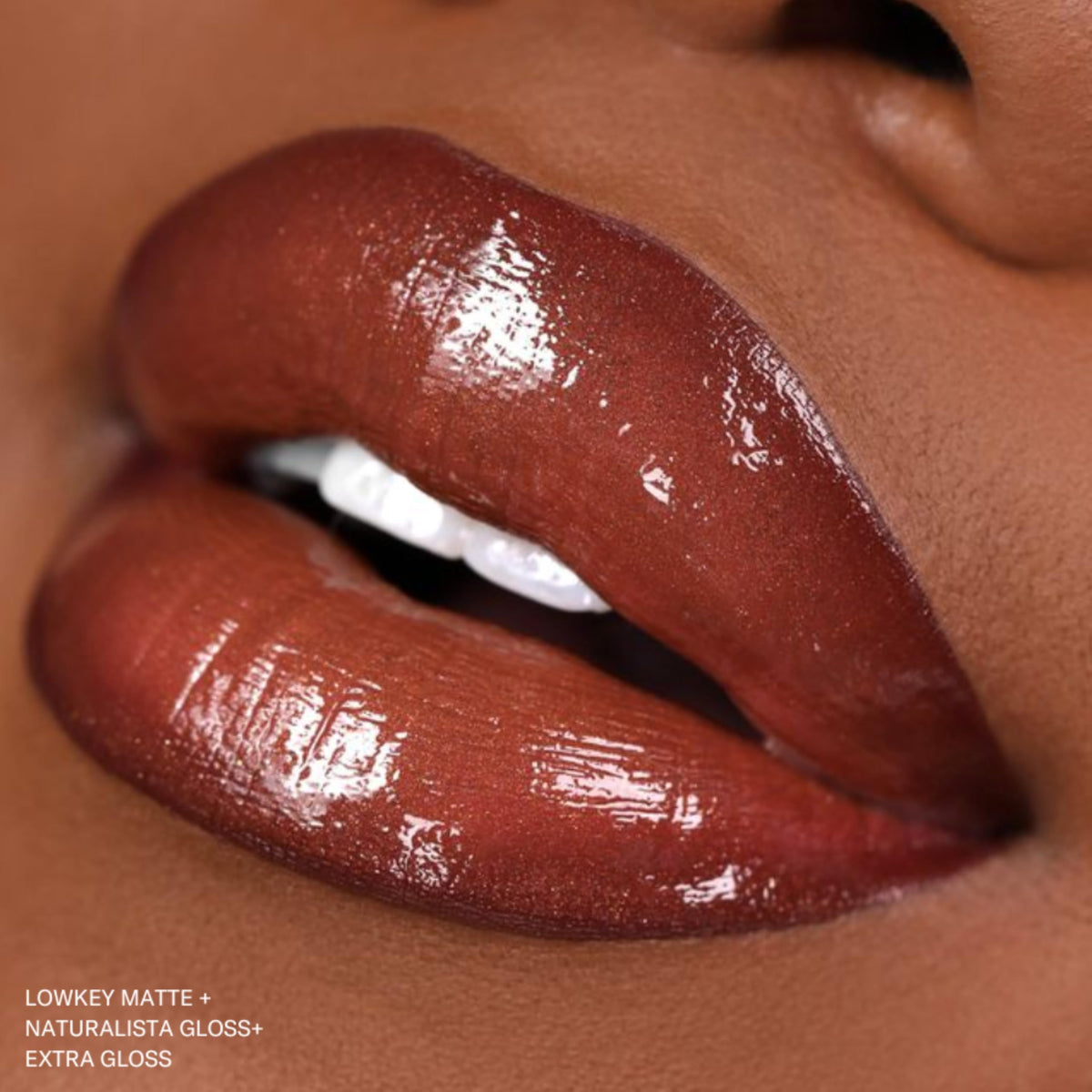 The Lip Bar arm swatches of Naturalista and Low Key showing shade contrast and payoff