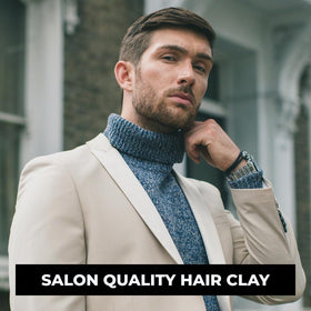 The London Grooming Company clay warmed in hands for easy application and even distribution