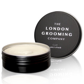 The London Grooming Company front jar showing branding and matte packaging benefit sleek storage