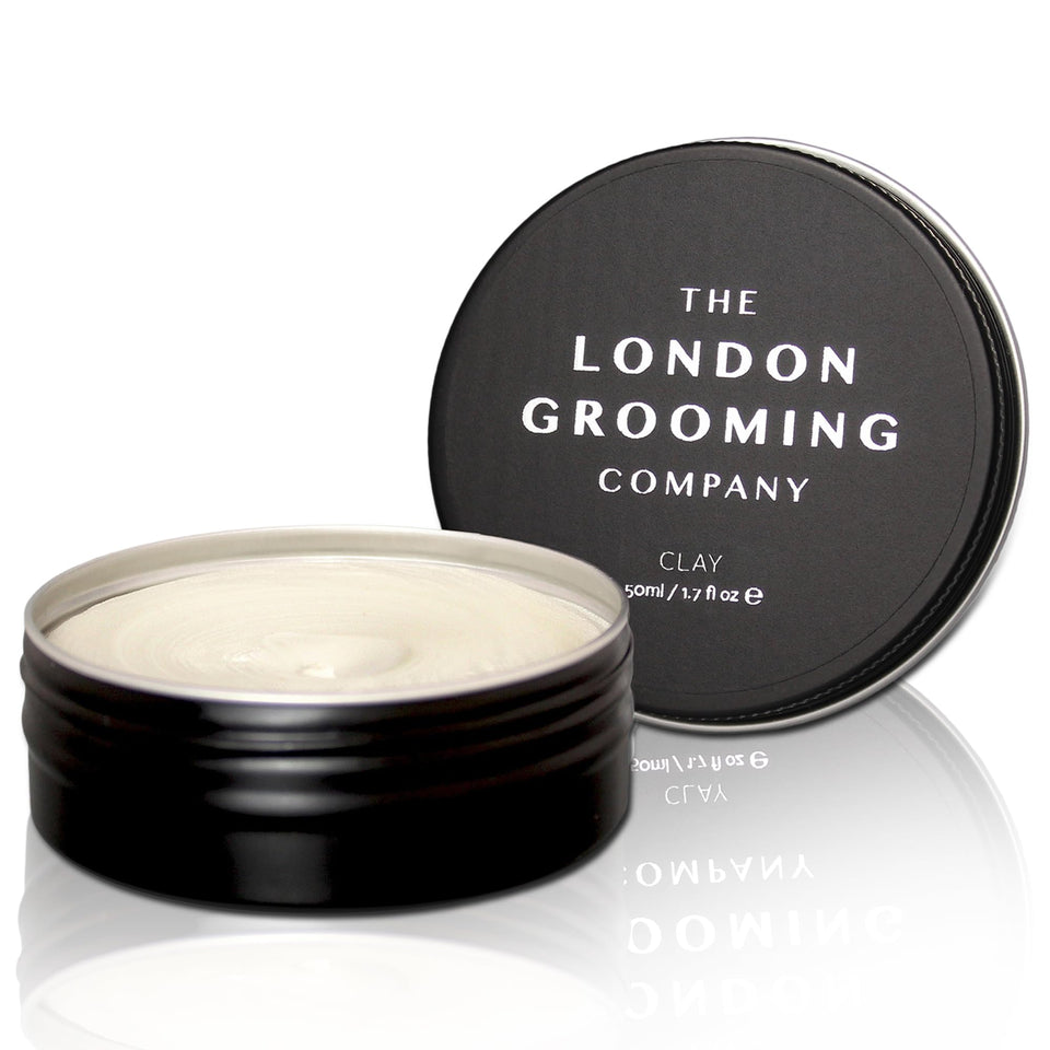 The London Grooming Company front jar showing branding and matte packaging benefit sleek storage