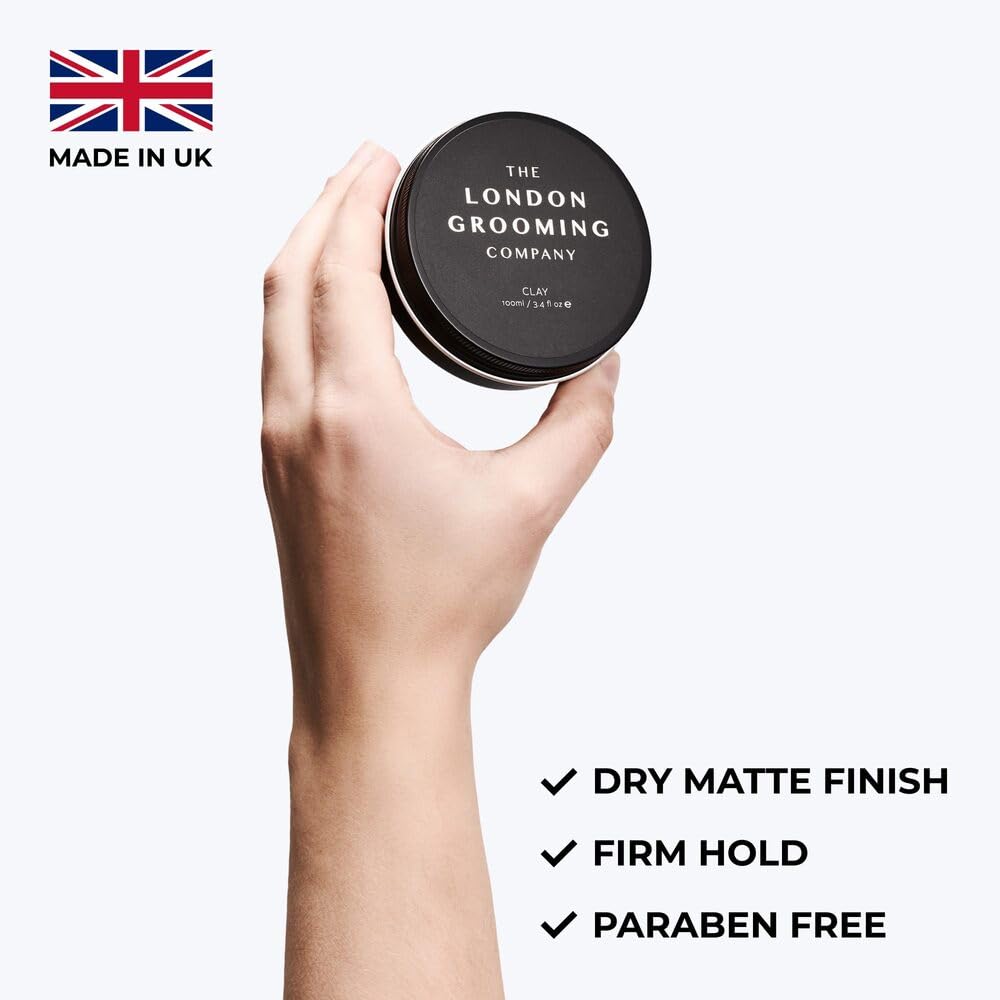 The London Grooming Company used to style short hair showing textured natural finish benefit