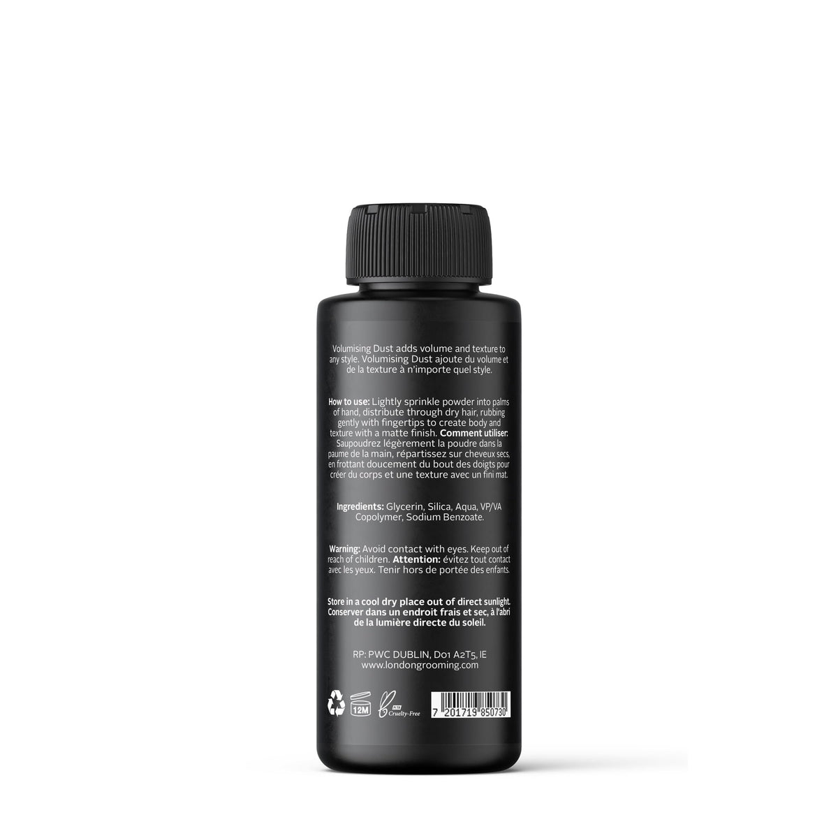 The London Grooming Company open container top view with visible powder and easy access