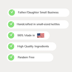 The Lotion Company ingredients label detail highlighting aloe vera and paraben-free benefits