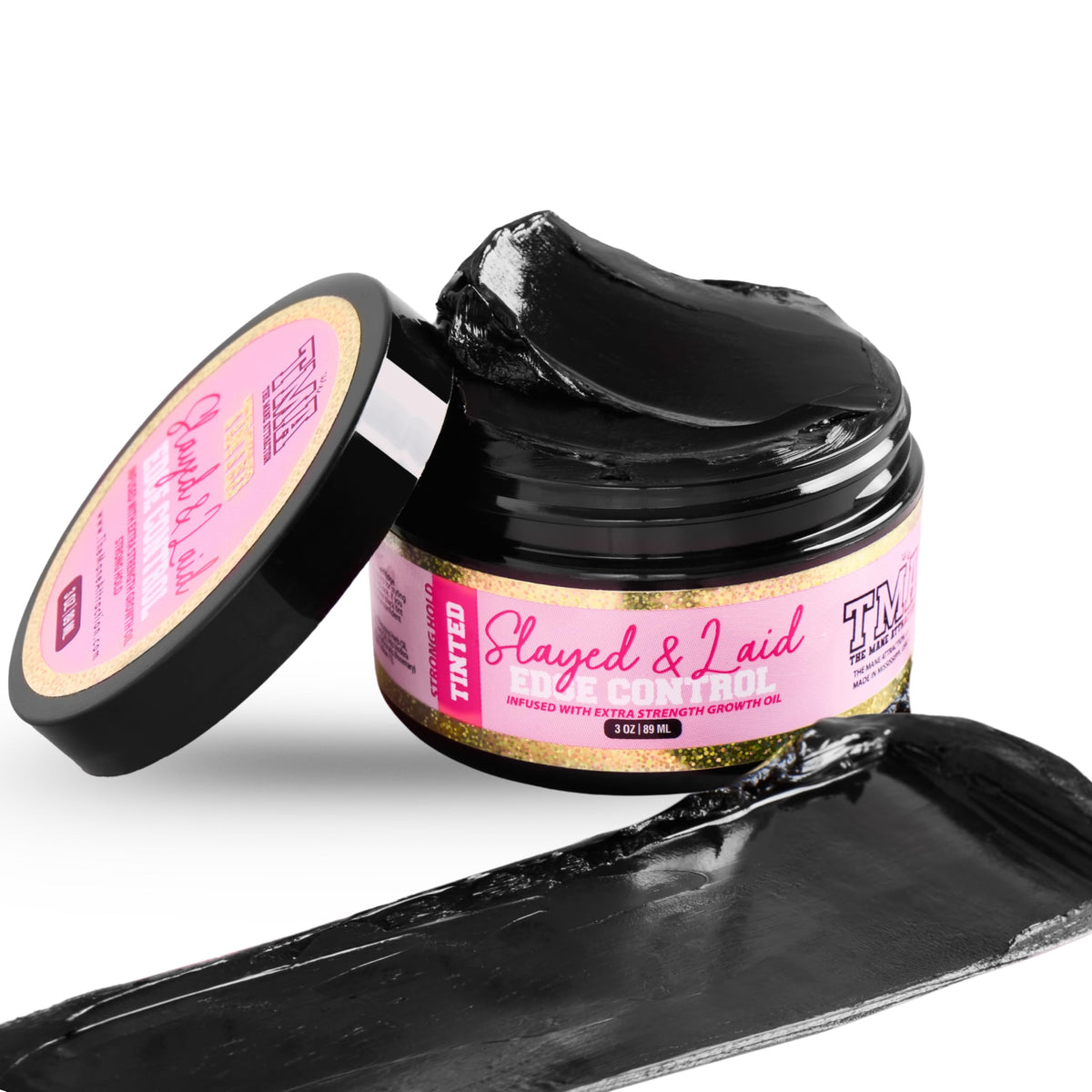 The Mane Attraction front jar showing black tinted edge control and strong hold