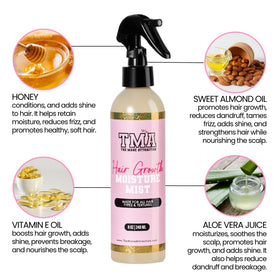 The Mane Attraction mist spray action demonstrating fine coverage for even hydration