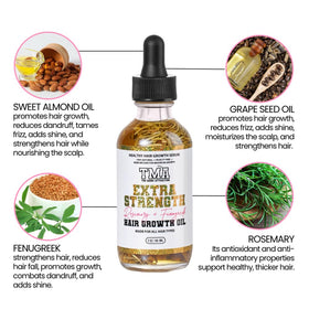 The Mane Attraction oil applied to scalp demonstrating massage use to nourish and strengthen