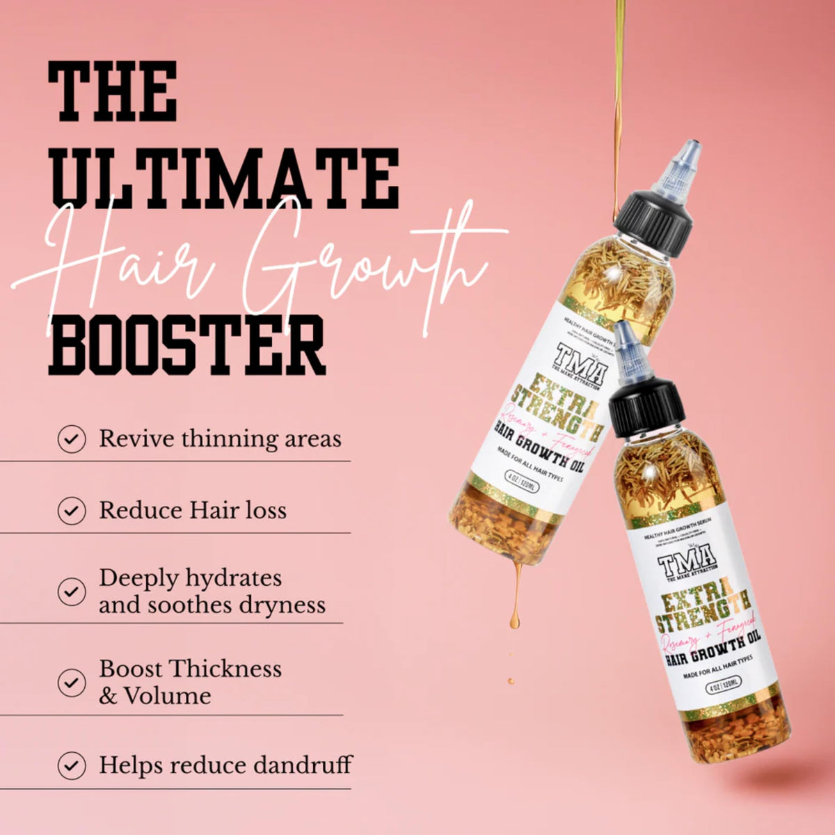 The Mane Attraction oil texture pouring to show lightweight absorption benefit