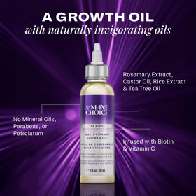 The Mane Choice oil being dispensed into palm, demonstrating easy application and absorption