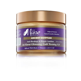 The Mane Choice front packaging showing 24K gold twisting gel and benefit of shine