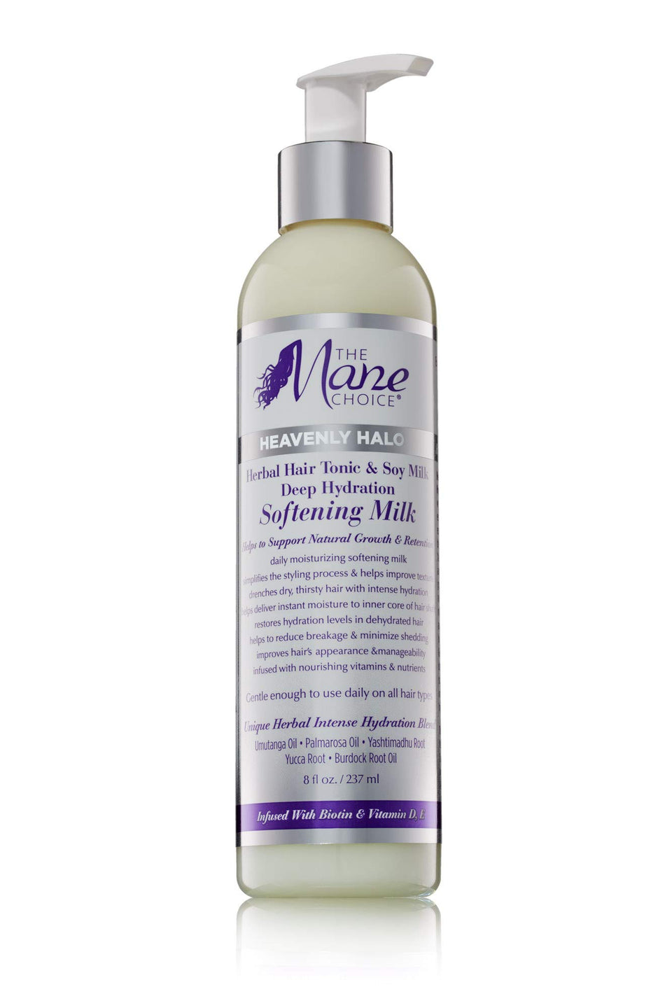 The Mane Choice front packaging of Heavenly Halo 8oz showing label and product benefits