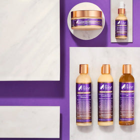 The Mane Choice conditioner being applied to wet hair for easier detangling