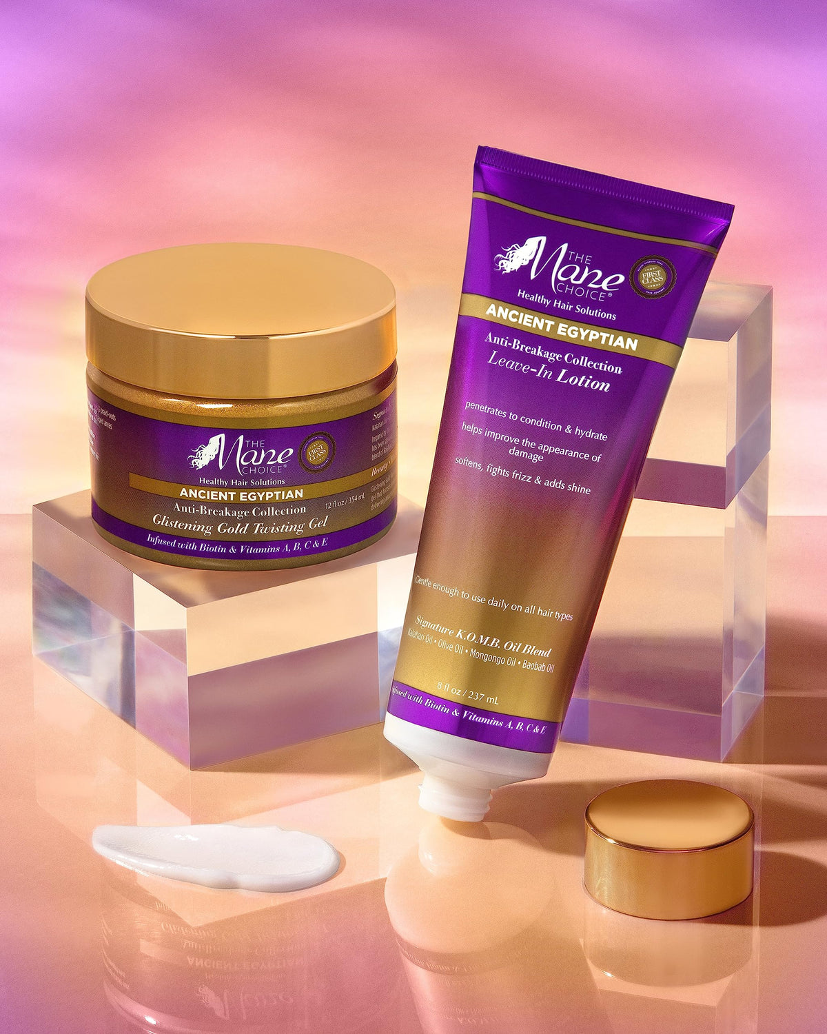 The Mane Choice 12 oz size in hand showing scale and travel-friendly benefit