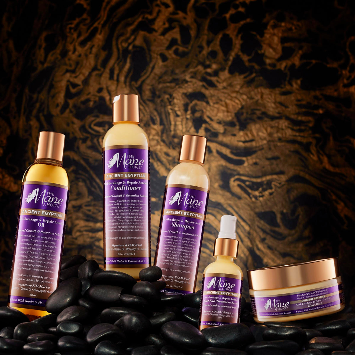 The Mane Choice 8 oz jar held in hand to display size and travel-friendly benefit