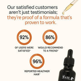 The Mane Solution dropper close-up dispensing oil highlighting precise, mess-free application