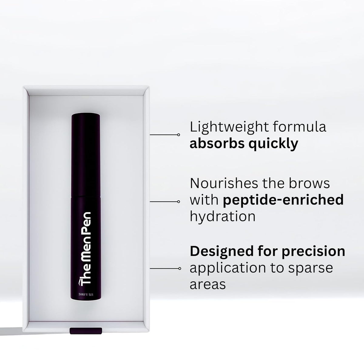 The Men Pen caffeine roller held in hand delivering cooling application benefit