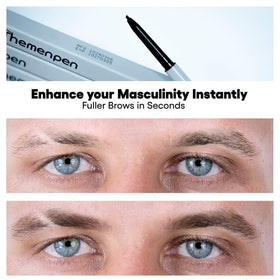 The Men Pen fine tip close-up demonstrating precise strokes for natural-looking hair