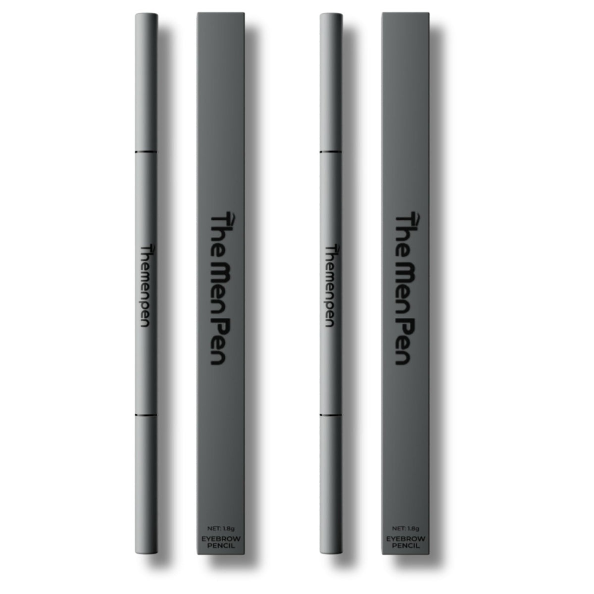 The Men Pen front packaging showing product and dark brown shade, easy identification benefit
