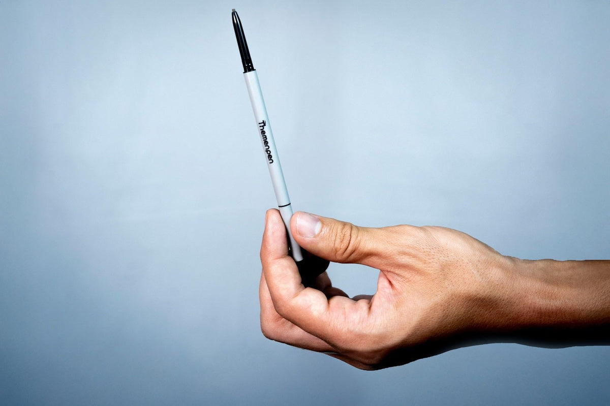 The Men Pen used in a bathroom grooming scene for daily use