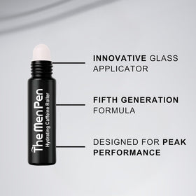 The Men Pen products beside a coin showing compact size and portability benefit