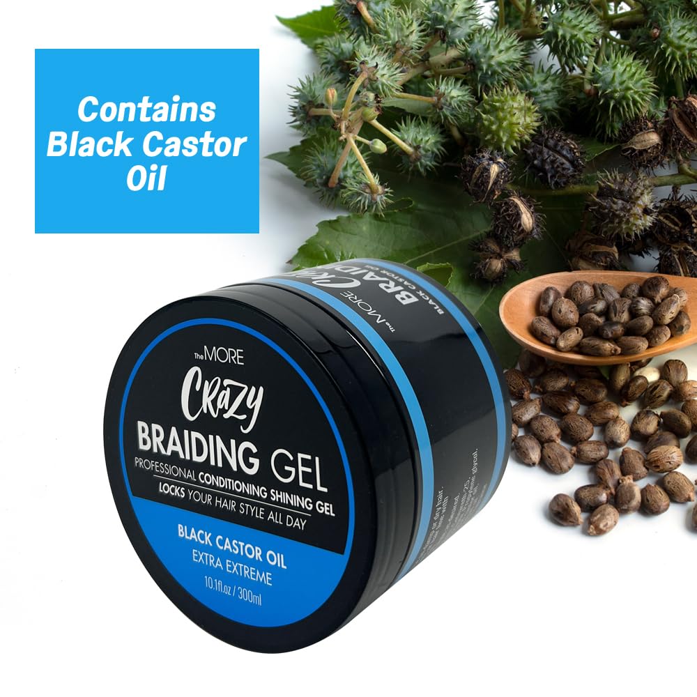 The MORE gel texture close-up displaying smooth clear gel and glossy shine benefits