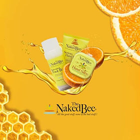 The Naked Bee on bathroom vanity suggesting daily skincare ritual