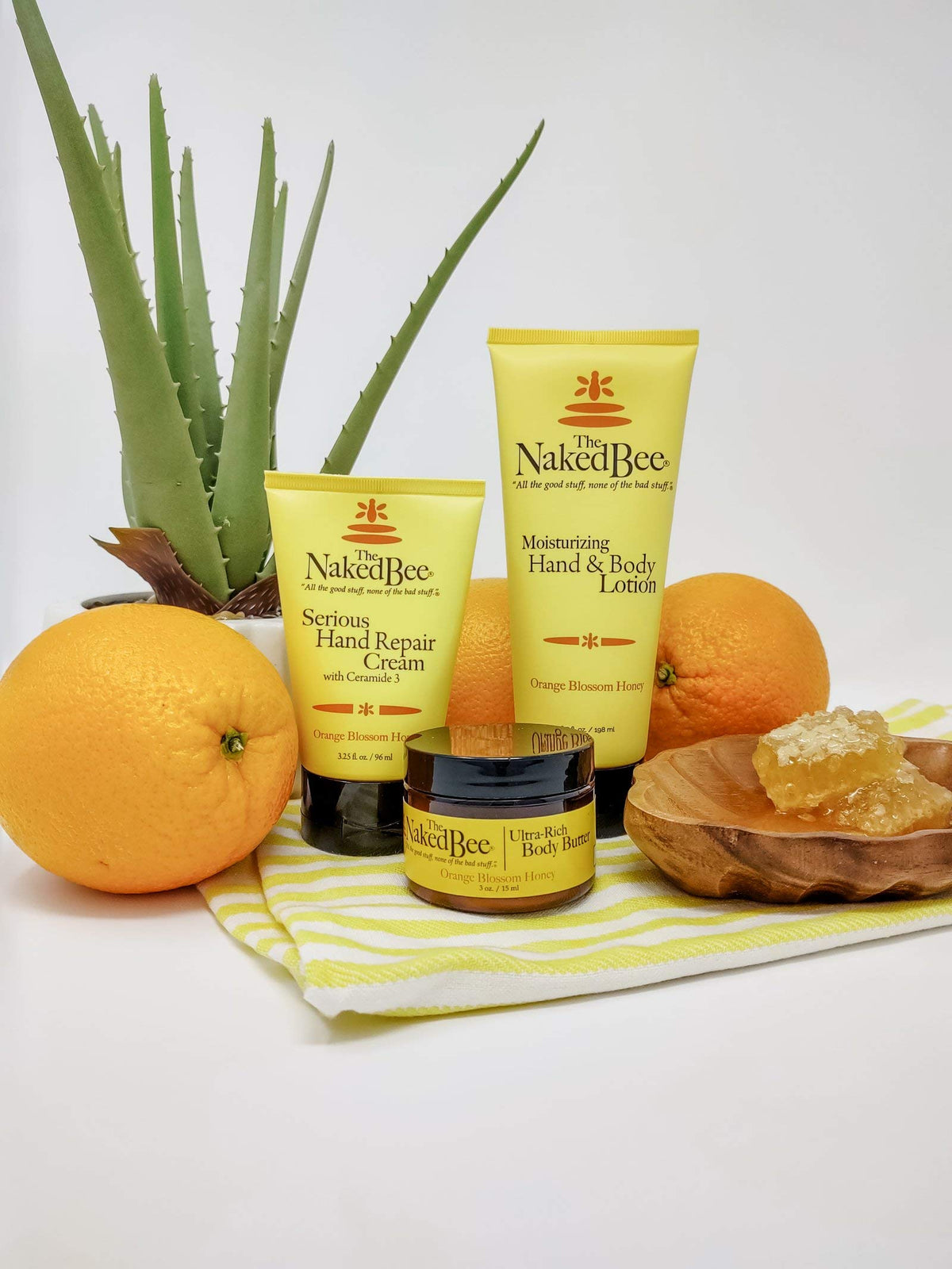 The Naked Bee cream texture on skin demonstrating fast-absorbing hydration