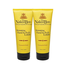The Naked Bee front packaging showing coconut and honey scent and clean formula benefits