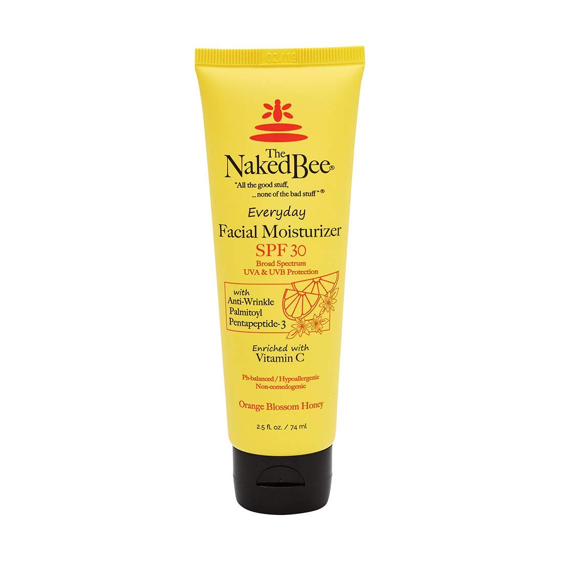 The Naked Bee front packaging showing Orange Blossom and SPF 30 benefits