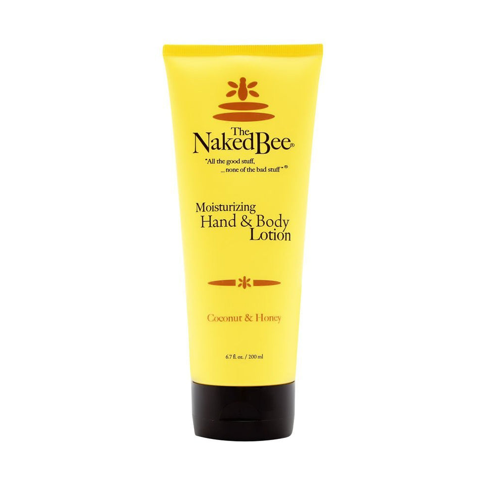 The Naked Bee front packaging showing label and 6.7 oz size, conveys trustworthy hydration