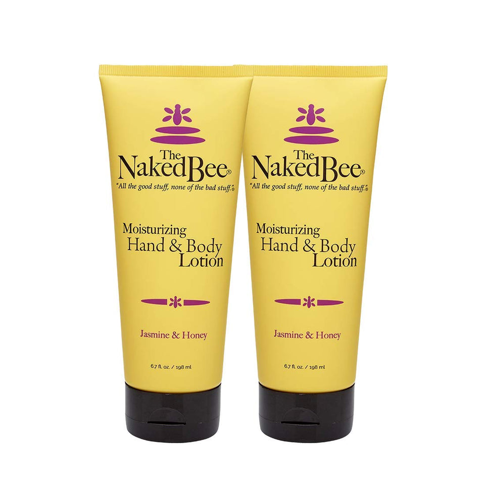 The Naked Bee front packaging showing jasmine and honey scent and benefits